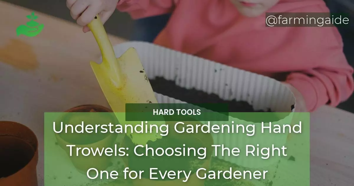 Understanding Gardening Hand Trowels Choosing The Right One for Every Gardener