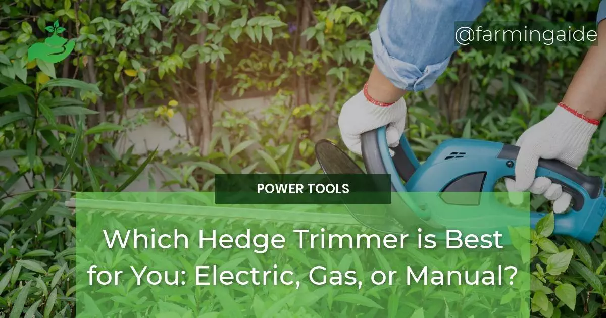 Which Hedge Trimmer is Best for You Electric Gas or Manual