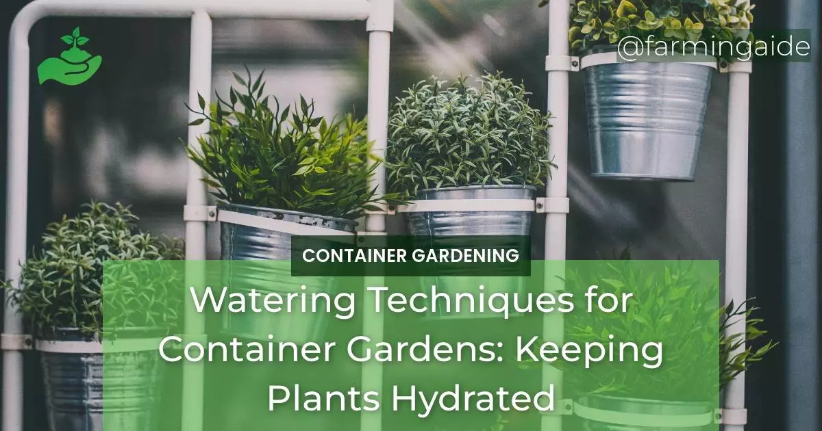Watering Techniques for Container Gardens: Keeping Plants Hydrated