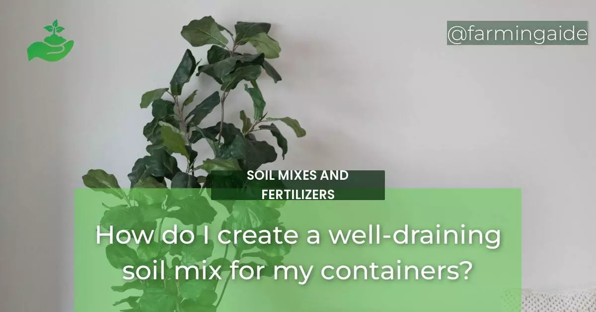 How do I create a well-draining soil mix for my containers?