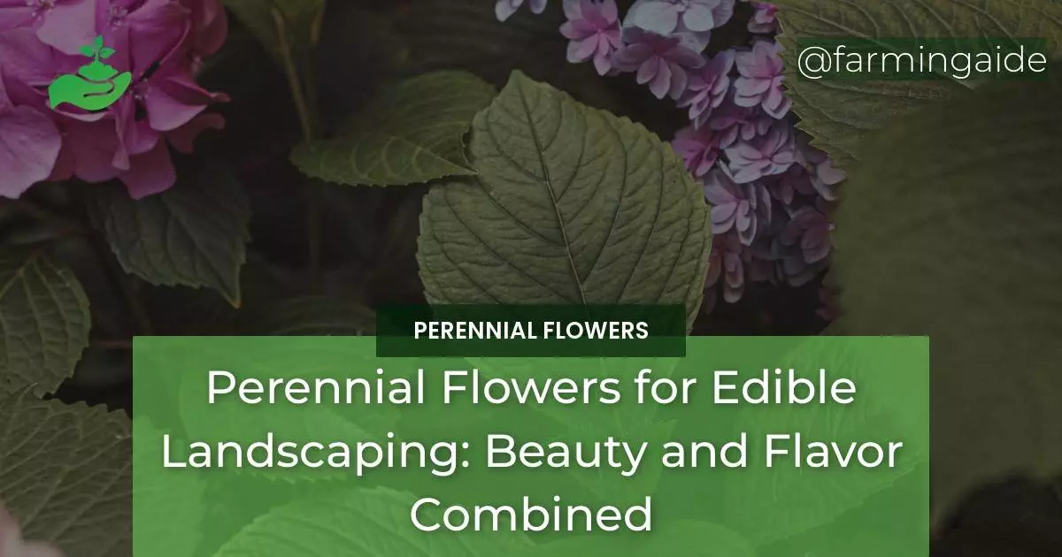 Perennial Flowers for Edible Landscaping: Beauty and Flavor Combined