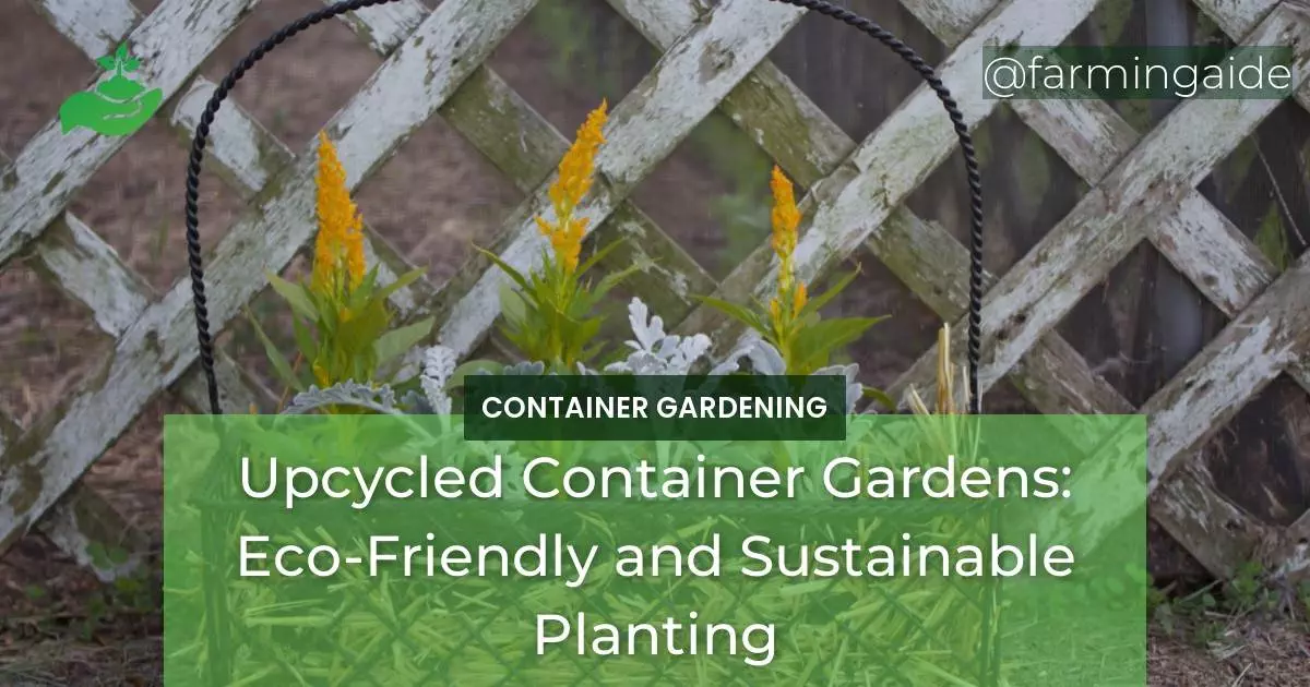Upcycled Container Gardens: Eco-Friendly and Sustainable Planting
