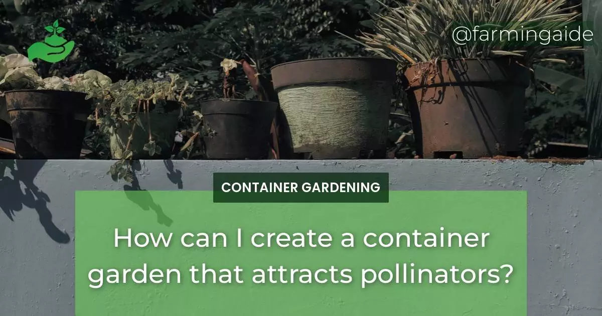 How can I create a container garden that attracts pollinators?