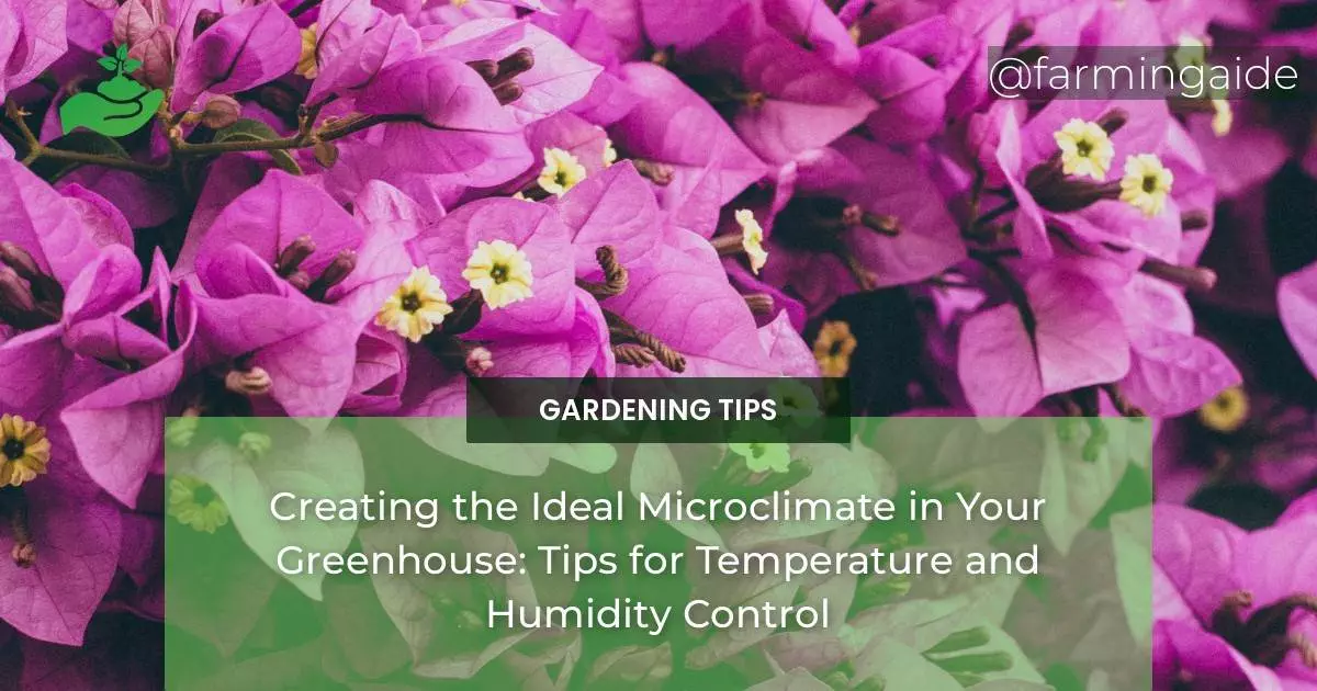 Creating the Ideal Microclimate in Your Greenhouse: Tips for Temperature and Humidity Control