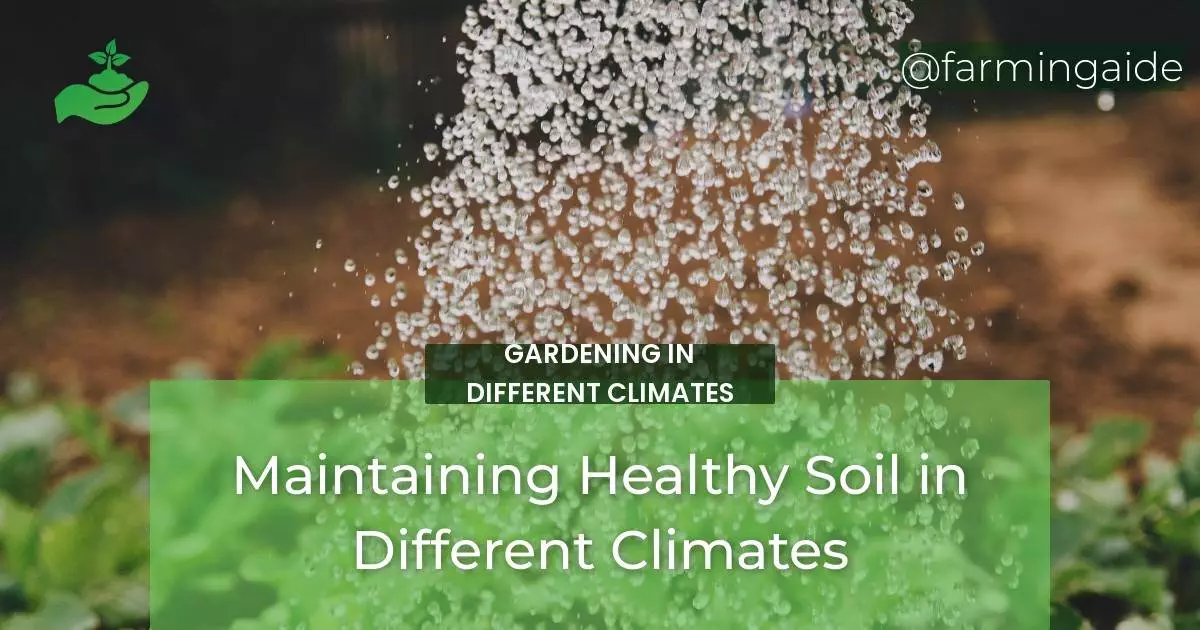 Maintaining Healthy Soil in Different Climates