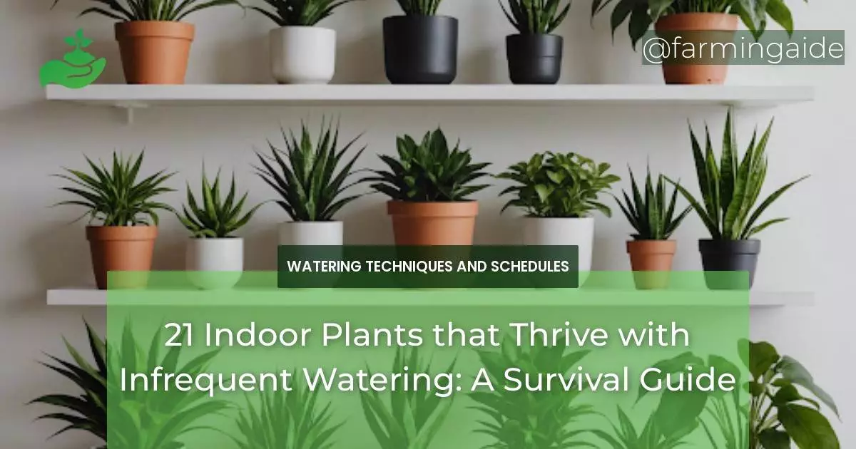 21 Indoor Plants that Thrive with Infrequent Watering: A Survival Guide