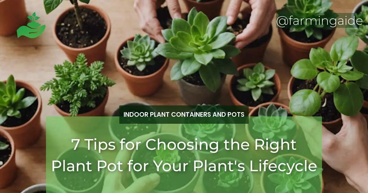 7 Tips for Choosing the Right Plant Pot for Your Plant's Lifecycle