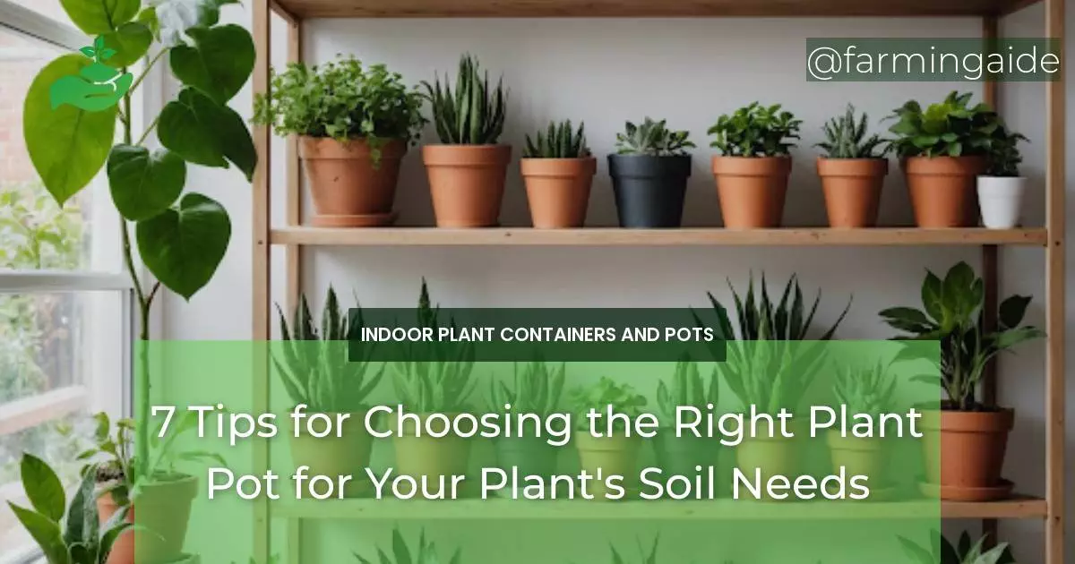 7 Tips for Choosing the Right Plant Pot for Your Plant's Soil Needs