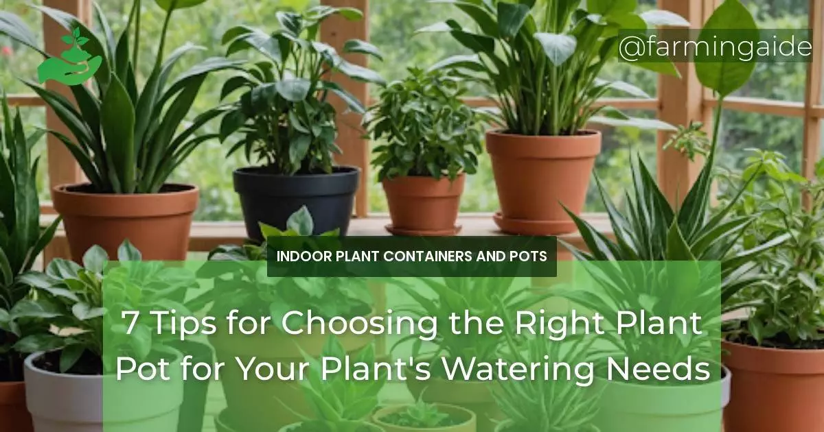 7 Tips for Choosing the Right Plant Pot for Your Plant's Watering Needs