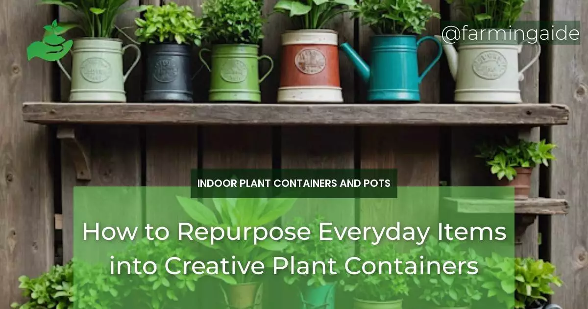 How to Repurpose Everyday Items into Creative Plant Containers