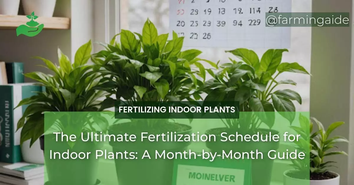 The Ultimate Fertilization Schedule for Indoor Plants: A Month-by-Month Guide