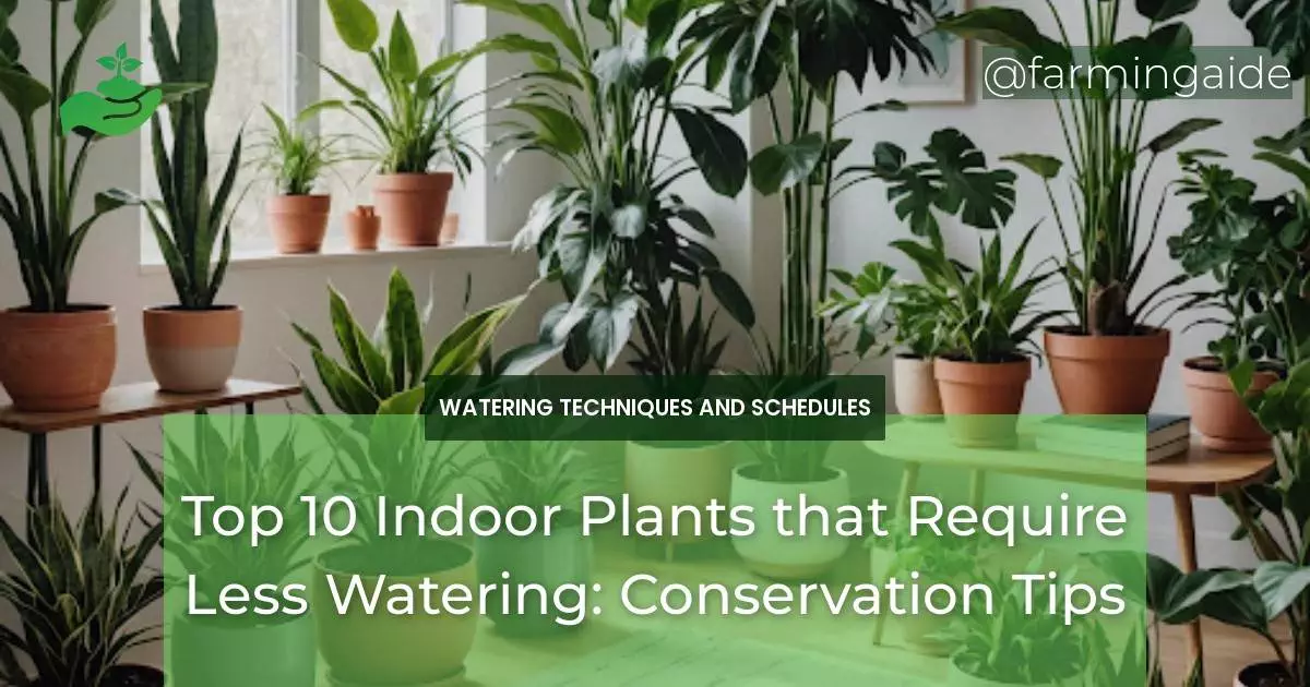 Top 10 Indoor Plants that Require Less Watering: Conservation Tips